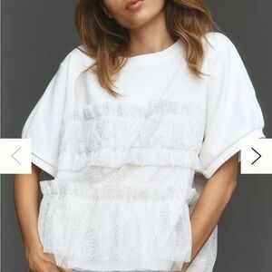 Elegant White Ruffle Top